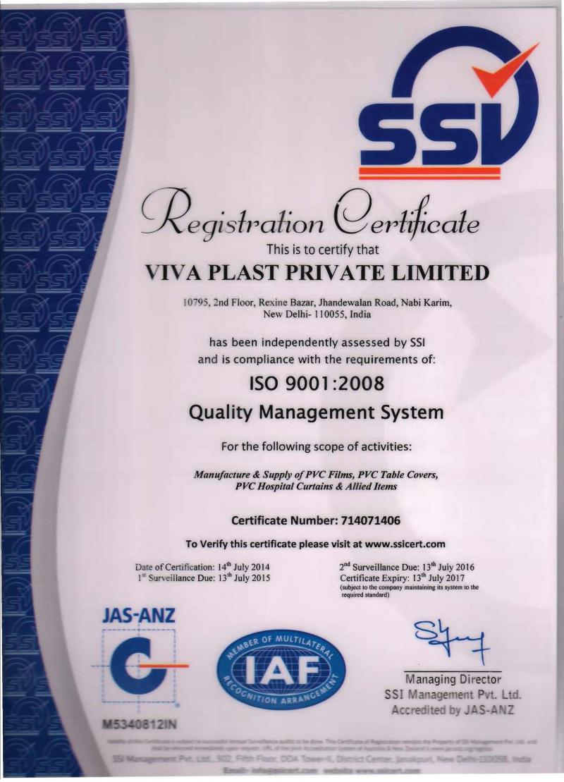 ISO Certificate
